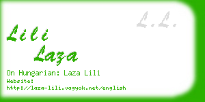 lili laza business card